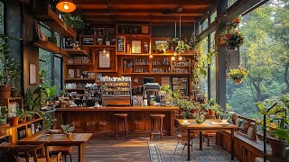 Morning Spring Jazz Music 🌺 Feeling Smooth Jazz Music At Cozy Coffee Shop Ambience For Work, Study