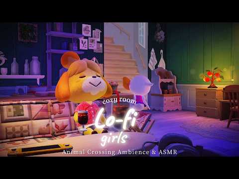 ACNH BGM - Lo-fi Girls🍒 Cozy room, relaxing chill hop, lo-fi music playlist 🎧 2hour / game ambience