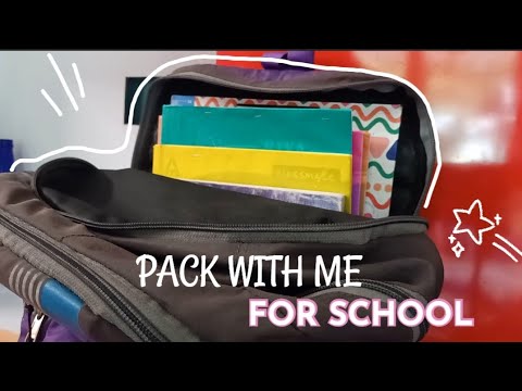 What's in my bag✨Pack with me for school🌿School bagpack🎒#studyvlog #vlog