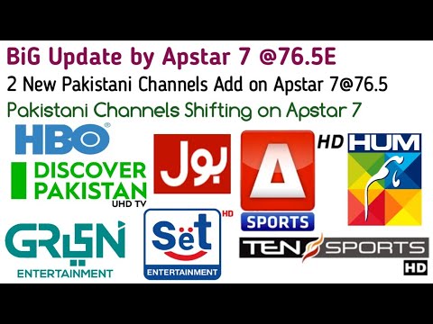 Apstar 7 BiG New Update|2 New Pakistani Channels Add on Apstar 7|Pakistani Channels on Apstar 7