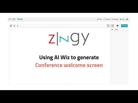 Generative AI  (LLM/GPT) : Using AI Wiz to generate Conference welcome screen