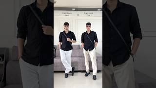White Linen Pant vs Beige Linen Pant #fashiontrends #outfitideas #ootdguide #runningshoes #style