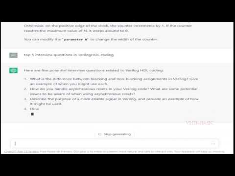 ChatGPT- Explained Top 5 interview questions in Verilog
