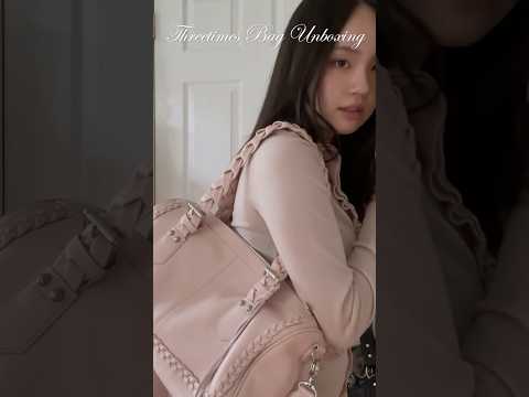 my new fav bag💞 #threetimes #koreanfasion #unboxing #commonkin #pink #pinkbag