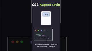 CSS aspect ratio #css #webdesign