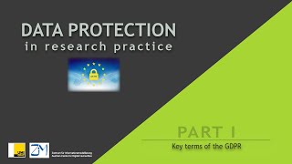 Data protection in research practice I - Key terms of the GDPR