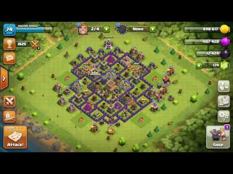 Clash of clan TH -8  best attack in the world