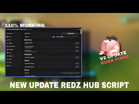 BLOX FRUIT 🔥- New Update Redz Hub Script Auto Summer Token + Aimbot skill