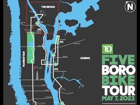 TD Bike Tour NYC 2023 - The/Da Bronx Route Into the FDR #tdfbbt