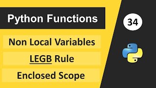 Python Tutorial in Hindi | Nonlocal Variable in Python | nonlocal Keyword in Python | LEGB Rule