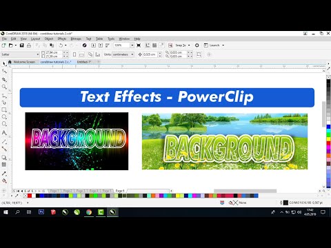 Text Effects - PowerClip in CorelDRAW