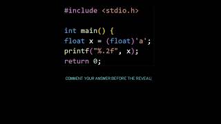 C Programming Surprise: ASCII Meets Float! #cprogramming #correctcoding #coding #cinterviewquestions
