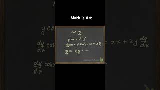Implicit differentiation #maths #calculus #calculusconcepts #implicit_differentiation
