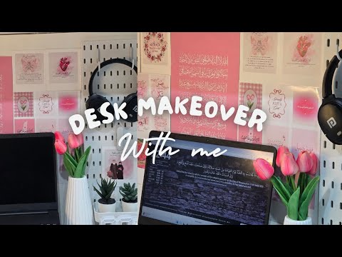 Desk makeover || Asthetic || Pinteresty , cozy tour 