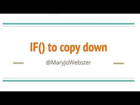 Excel Magic: Using IF() to copy down