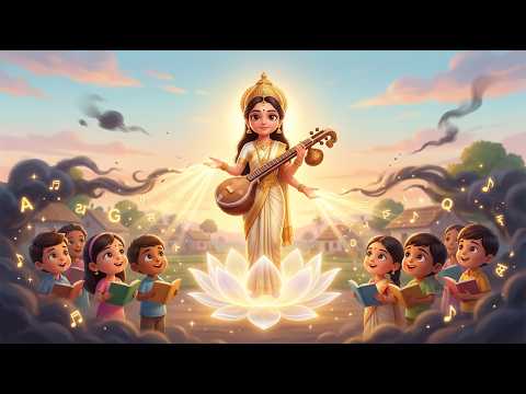 Saraswarti maa song|Saraswati Maa Song for Kids | Cute Saraswati Vandana | Kids Devotional Animation