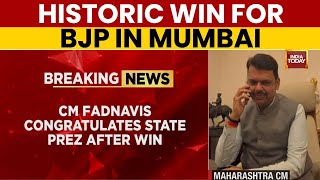 CM Devendra Fadnavis Congratulates BJP State President After Mahayuti Secures Decisive BMC Victory