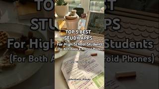 Top 5 Best🤯🎯STUDY APPS🔥📝For High School💯✅Students📘(#studymotivation #studytips #shorts #studyapps)