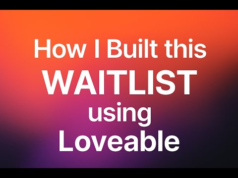 Lovable Waitlist tutorial using Unicode.