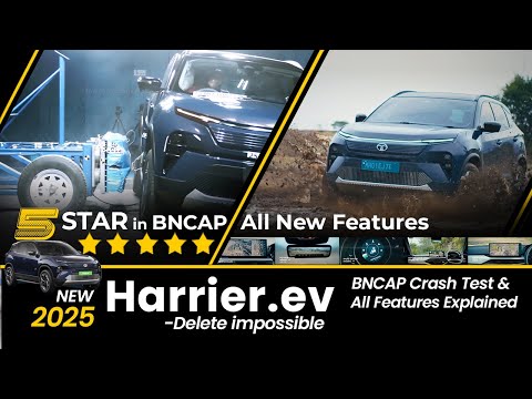 Harrier.ev Crash test & New Features #harrier #tataharrier2025 #harrierev #harrierreview