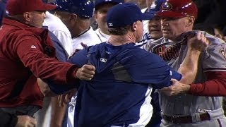 D-backs, Dodgers brawl twice in one night