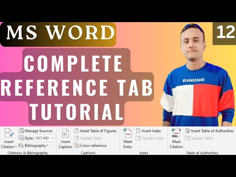 MS Word references Menu uses complete tutorials  | Ahmar ARS