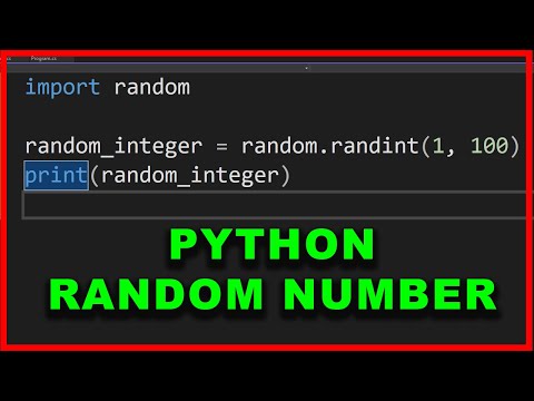 Python how to generate random number