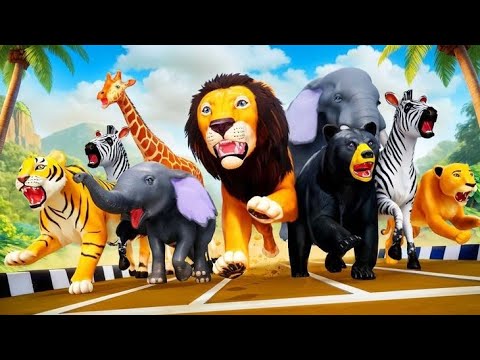 "Animal race song– Kaun Jeeta? 🐢🐇😄 | Funny Animal Race for Kids"