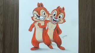 رسم باقلام جاف ملون وخشبي  Cartoon drawing characters
