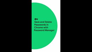 Save and Delete Passwords in Chrome with Password Manager #Shorts