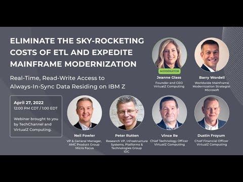 IDC, Microsoft, and Micro Focus join VirtualZ: Eliminate the Sky-Rocketing Costs of ETL