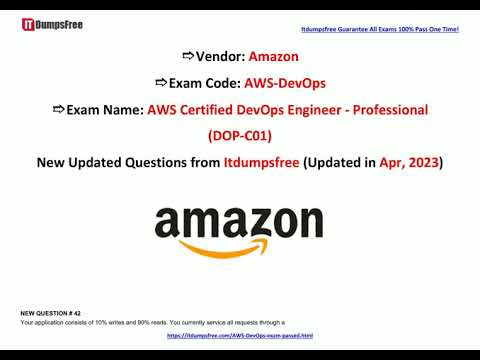 [Apr, 2023] Itdumpsfree AWS-DevOps PDF Dumps and AWS-DevOps Exam Questions (Q42-Q57)