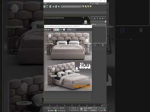 Bed Headboard Modelling In 3ds Max | Autodesk 3ds Max | Esthetic Space Decor #shorts #youtubeshorts