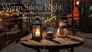 Relaxing Snowfall Midnight Sleep Jazz Piano Music - Comfort Jazz Instrumental for Sleep Tight