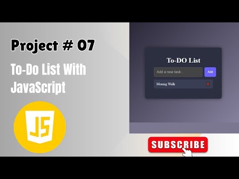 To-Do List App using HTML CSS JavaScript | Add, Complete, Delete Tasks | Project 07/100 #coding