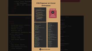 Stylish Popover Design with CSS. Link in the description💻👨‍💻