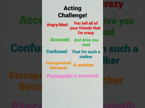Acting challenge! #acting #challenge #actingchallenge #shorts #foryou #fyp