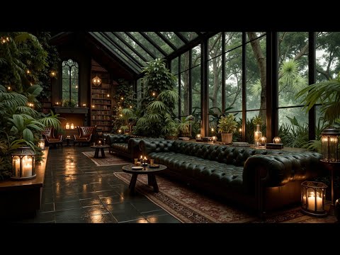 Rainy Day Jazz Cafe Vibes: Smooth Piano for Deep Relaxation & Cozy Fireplace Ambiance