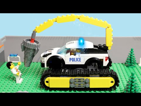 LEGO Experemental Cars and Lego Police car and Trucks Video for kids