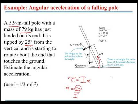 Example: Angular Acceleration of a Falling Pole