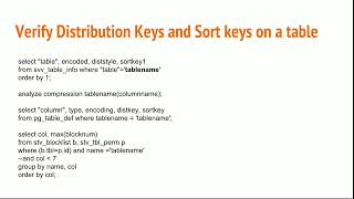 #24 Implementing Dist key and Sort key in Redshift