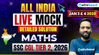 SSC CGL Tier 2 2026 Maths Mock Test | 5 Jan LIVE Solution & Questions | Oliveboard
