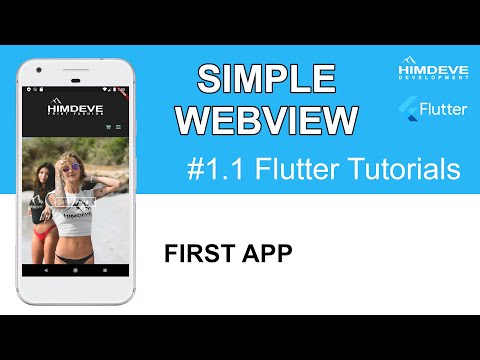 FLUTTER Tutorial - Simple WEBVIEW | First App - The Complete Flutter Beginner’s Course | #01