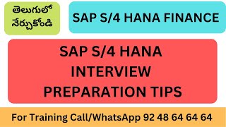 #saptutorialsforbegginers, #s4hanatrainingintelugu, SAP INTERVIEW PREPARATION TIPS