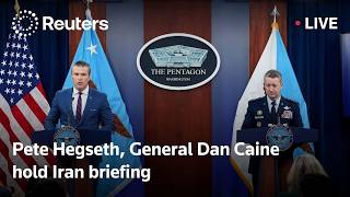 LIVE: Hegseth and Caine hold a briefing on Iran at the Pentagon