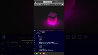How to Build Ambient CSS3 light Effects | CSS3 3 DGlowing Cube Animation Effects