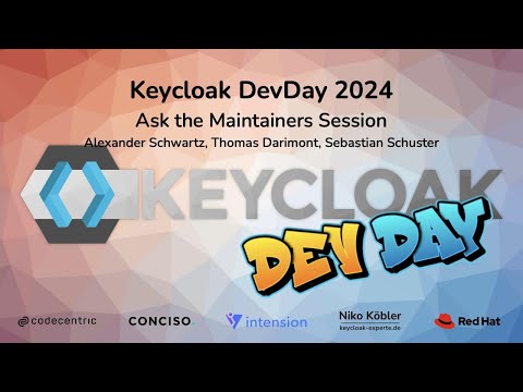 #Keycloak DevDay 2024: Ask the Maintainers session (A. Schwartz, T. Darimont, S. Schuster)