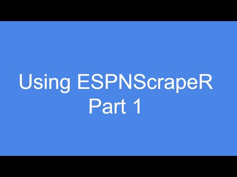 ESPNScrapeR - video 1