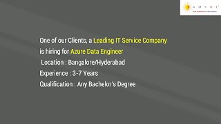 Azure Data Engineer | Azure Data Engineer Jobs | Data Engineer Jobs