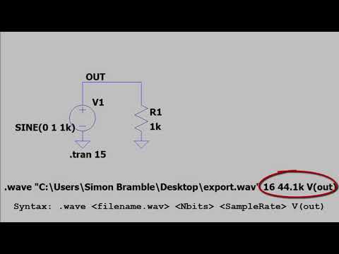 LTspice Importing and Exporting WAV & PWL Text Files